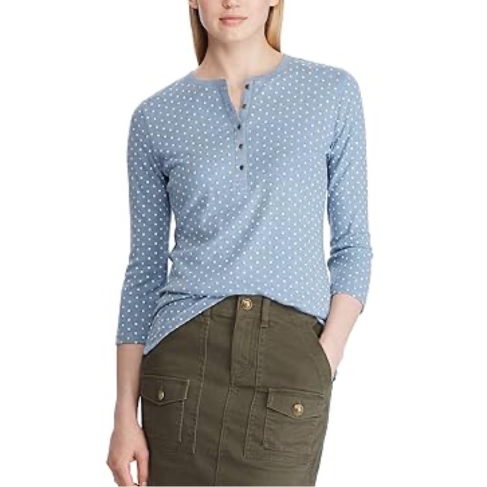 CHAPS | NWT Women's 3/4 sleeve Henley Top